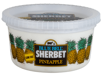 Quart tub of Pineapple Blue Bell Sherbet