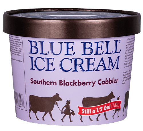 Blue Bell Southern Blackberry Cobbler Ice Cream in half gallon